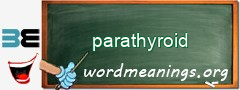 WordMeaning blackboard for parathyroid